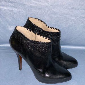 Enzo Angiolini Black Leather Ankle Boots
